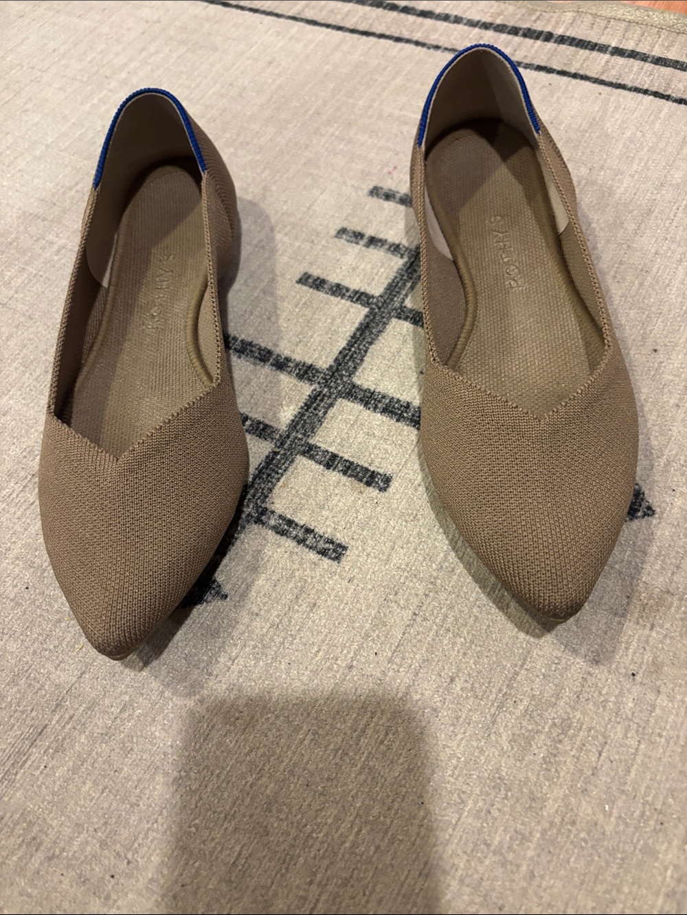 Rothy’s Tan Pointed Ballet Flats